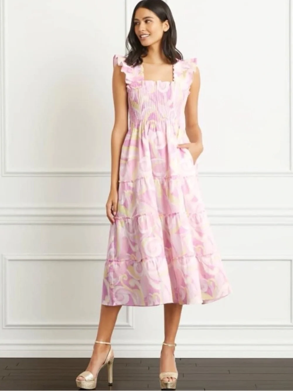 lace sleeve a-line mini dress Camille main image 1